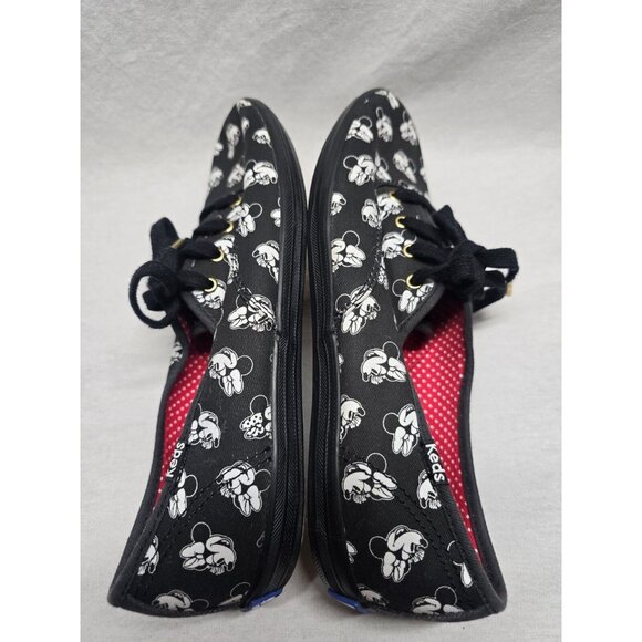 Keds Disney Minnie Mouse Print Canvas Sneaker Shoe Black Red Womens Size 8.5 - Picture 6 of 9
